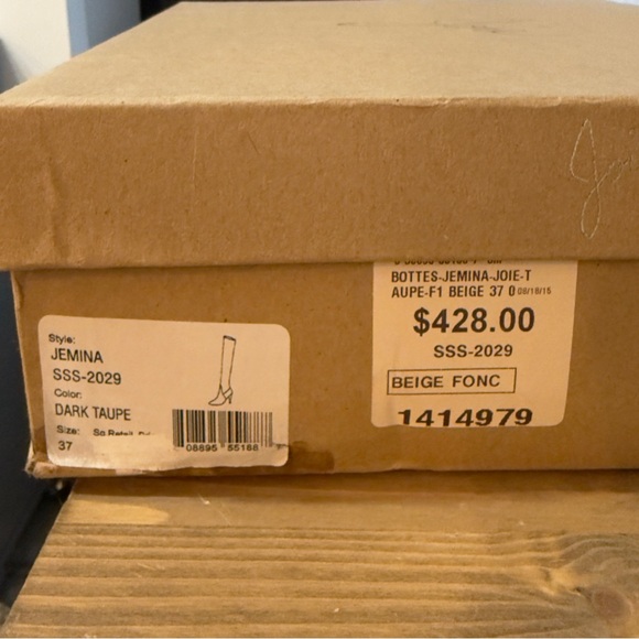 Joie Jemina Over the Knee Suede Boots Dark Taupe Size 7 - Picture 8 of 11